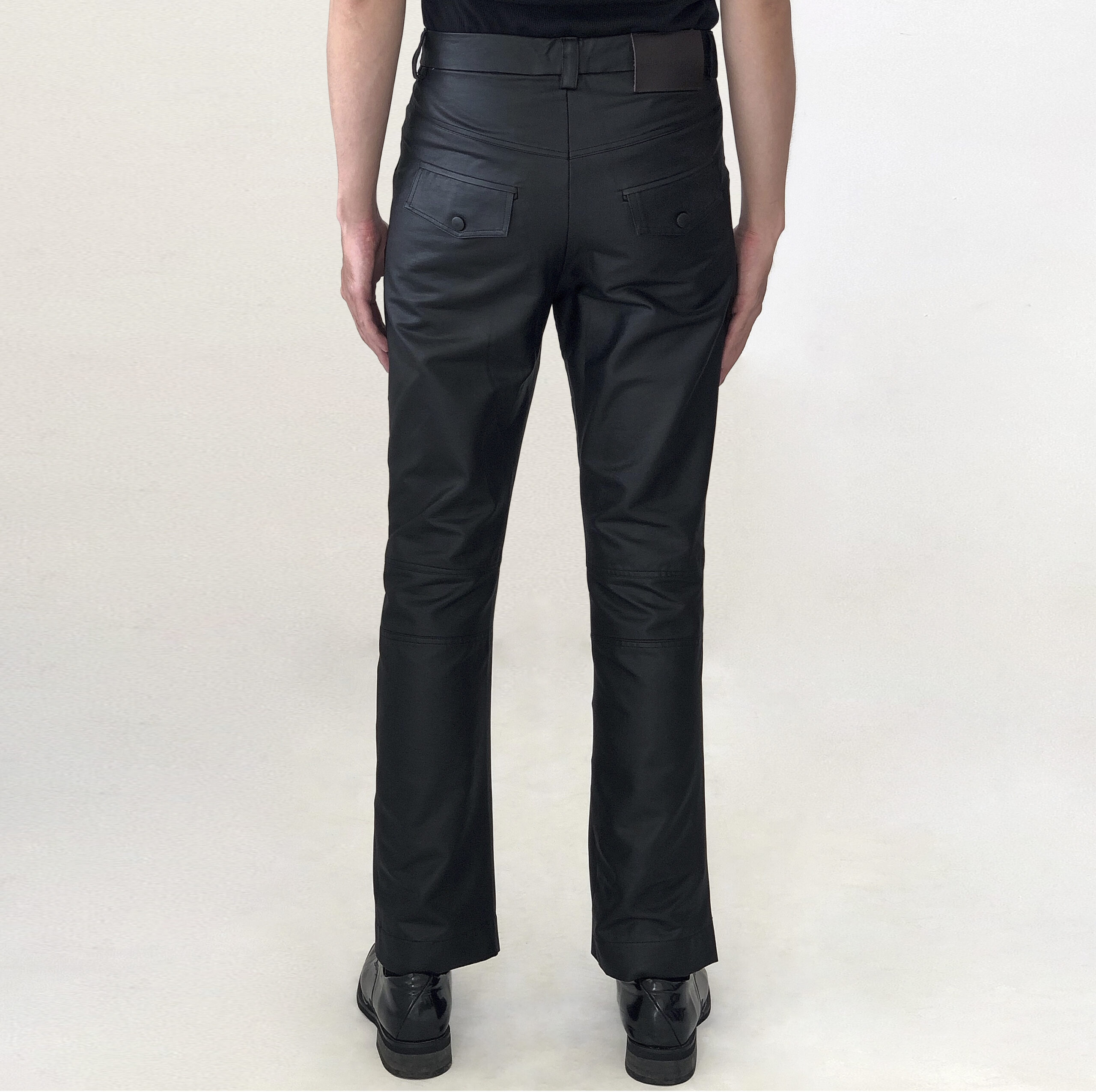 Kaki Waxed Double-Knee Flared Trousers (Số lượng giới hạn) - Ảnh 5